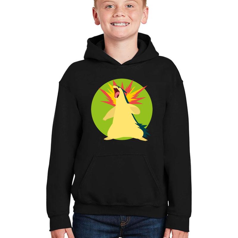 Typhlosion - 2Nd Gen Youth Hooded Sweatshirt Boy Black