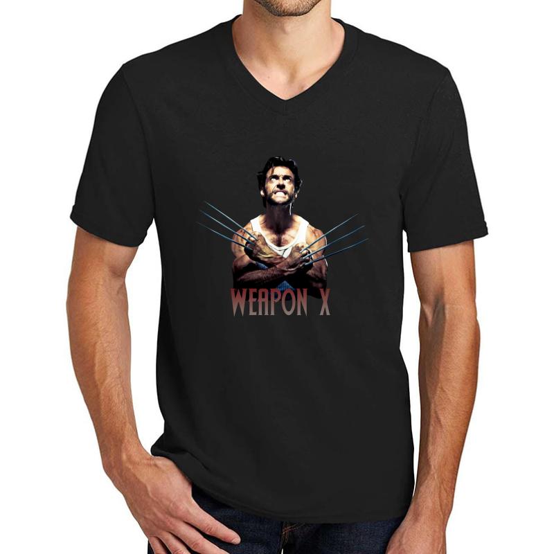 Wolverine - Weapon X Unisex V-Neck T-Shirt Men Black