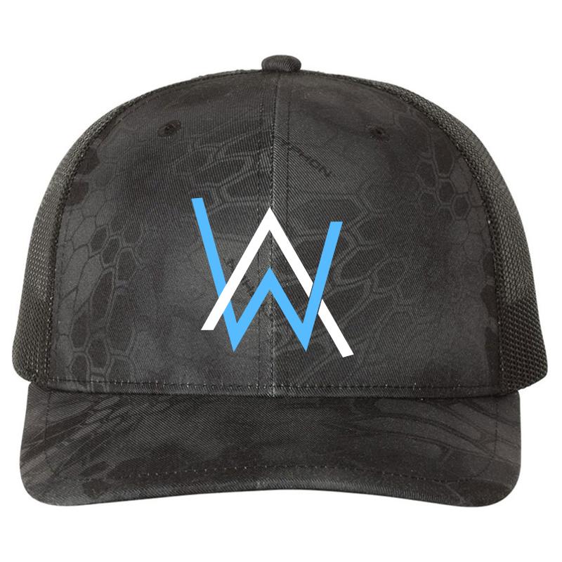 Alan Walker Richardson Premium Trucker Snapback Cap  Kryptek Typhon Black