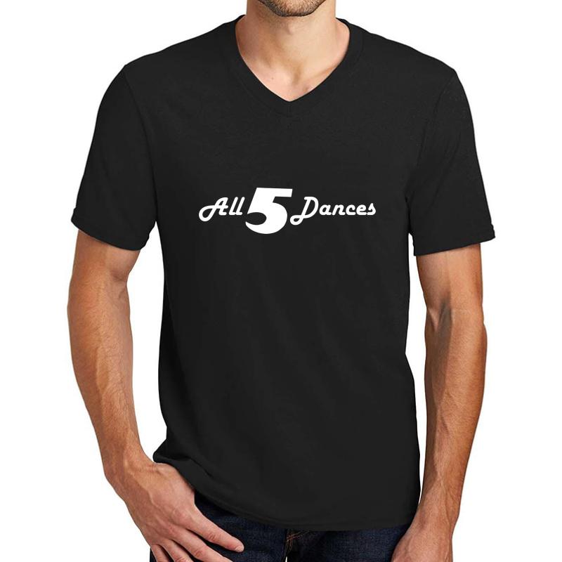 All 5 Dances Unisex V-Neck T-Shirt Men Black