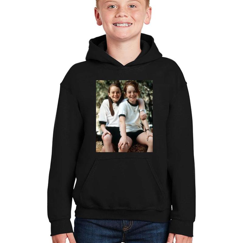 The Parent Trap Annie X Hallie Youth Hooded Sweatshirt Boy Black