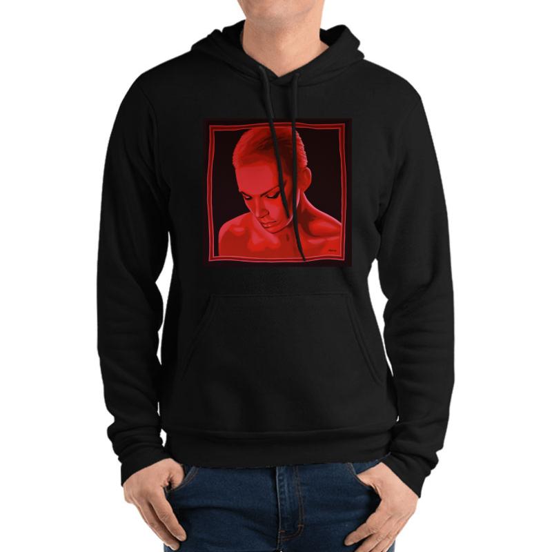 Annie Lennox Painting Unisex Hooded Sweatshirt Men Black