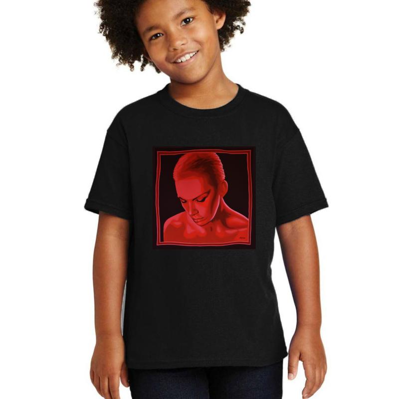 Annie Lennox Painting Youth T-Shirt Boy Black