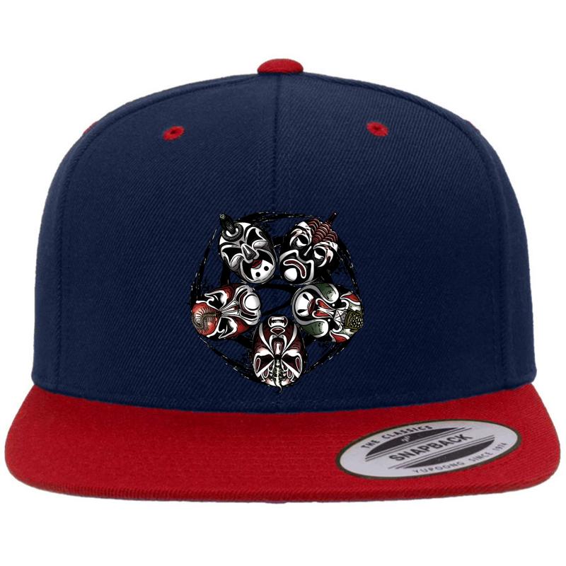 5 Deadly Venoms Premium Flat Bill Snapback Cap  Navy