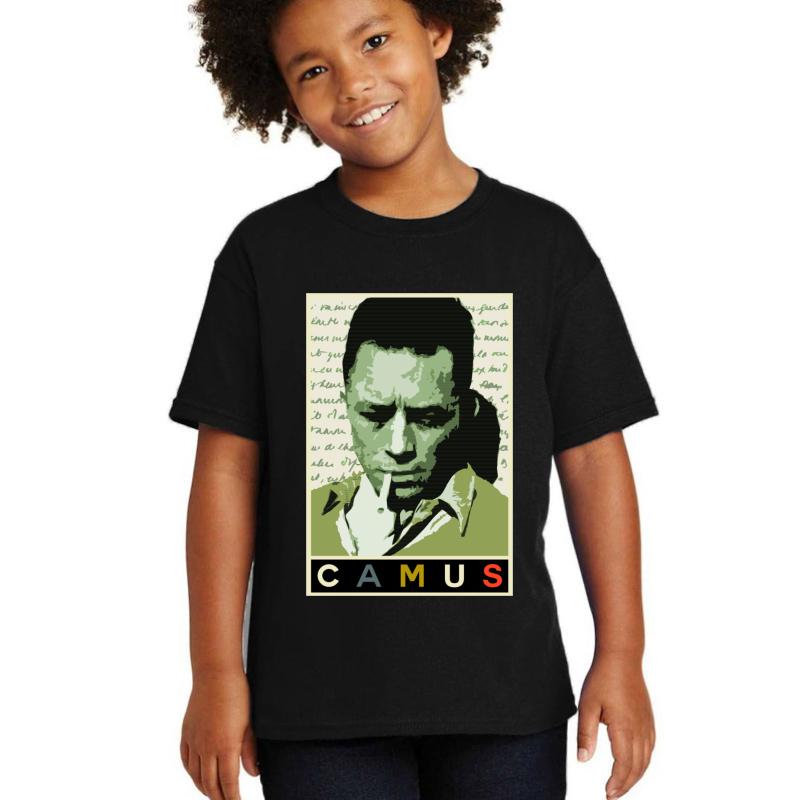 Albert Camus Youth T-Shirt Boy Black