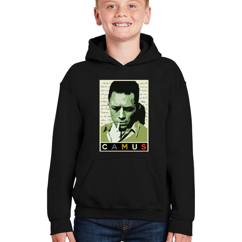 Albert Camus Youth Hooded Sweatshirt Boy Black