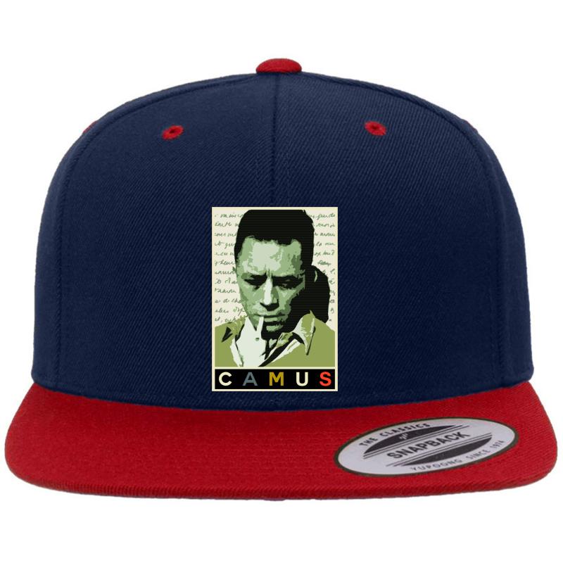 Albert Camus Premium Flat Bill Snapback Cap  Navy