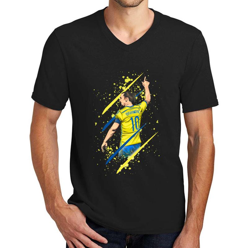 Zlatan IbrahimoviŽ? Unisex V-Neck T-Shirt Men Black