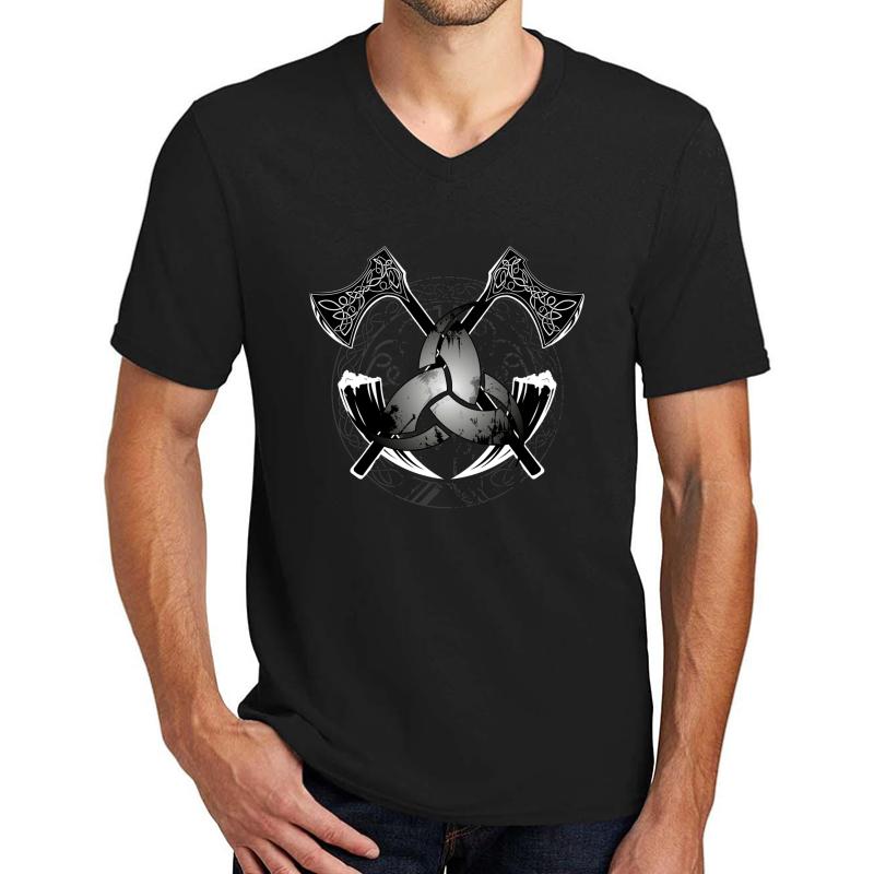 Vikings Unisex V-Neck T-Shirt Men Black