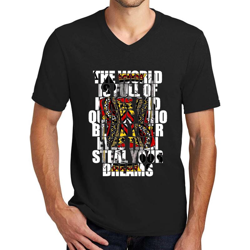 The World Is Full Of Kings And Queens - Heaven And Hell Unisex V-Neck T-Shirt Men Black