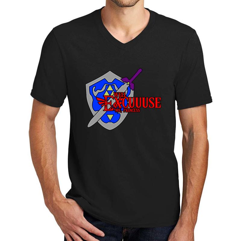 Well Excuuuuuuuuuuse Me Princess. Unisex V-Neck T-Shirt Men Black