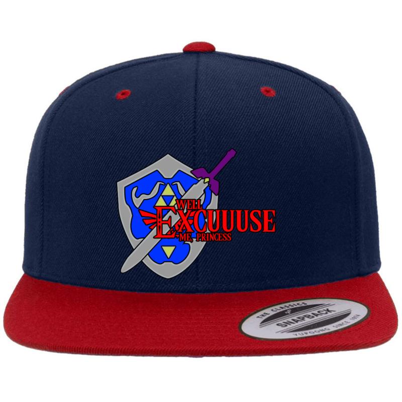 Well Excuuuuuuuuuuse Me Princess. Premium Flat Bill Snapback Cap  Navy