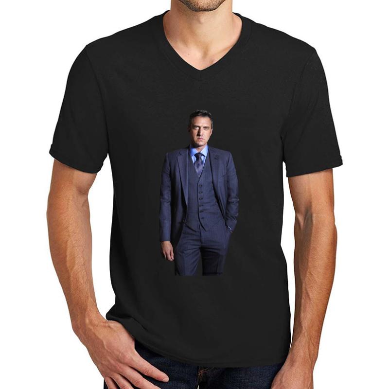 Ada Rafael Barba Unisex V-Neck T-Shirt Men Black