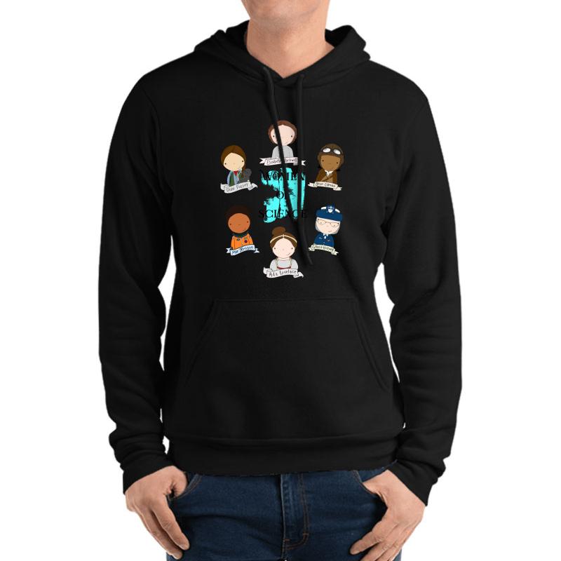 Women Of Science Unisex Hooded Sweatshirt Men Black