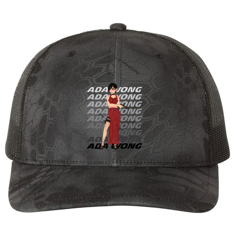 Ada Wong Resident Evil Richardson Premium Trucker Snapback Cap  Kryptek Typhon Black