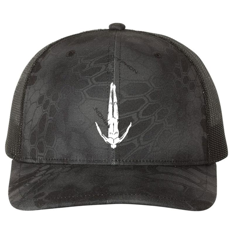 Afterlife Richardson Premium Trucker Snapback Cap  Kryptek Typhon Black