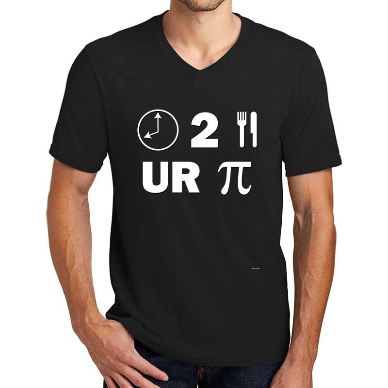 Time To Eat Your Pie Unisex V-Neck T-Shirt Men Black