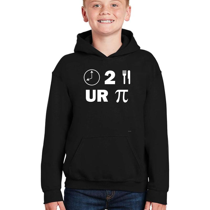 Time To Eat Your Pie Youth Hooded Sweatshirt Boy Black