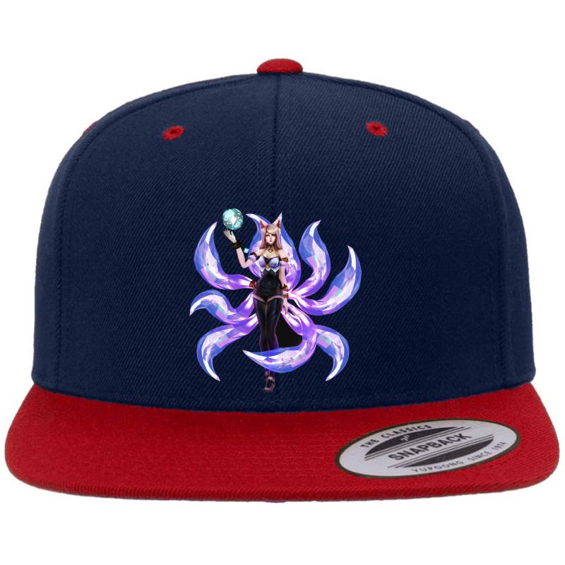 Ahri Premium Flat Bill Snapback Cap  Navy