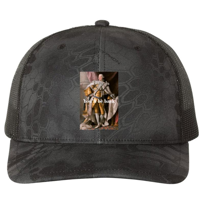 You'll Be Back King George Iii Inspired By Hamilton Richardson Premium Trucker Snapback Cap  Kryptek Typhon Black