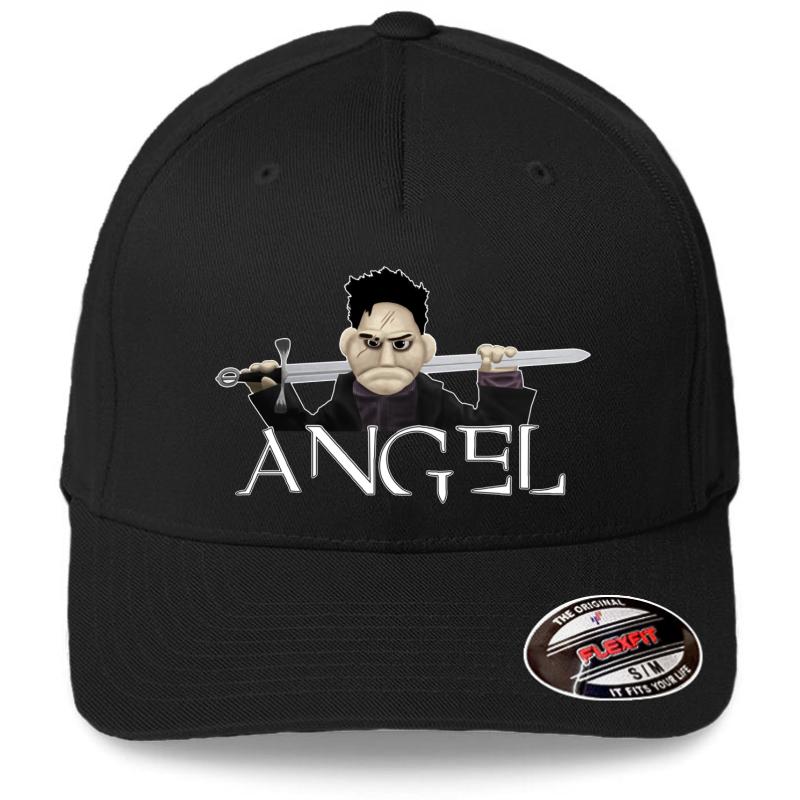 Angel - Smile Time Puppet Flexfit Baseball Cap  Black