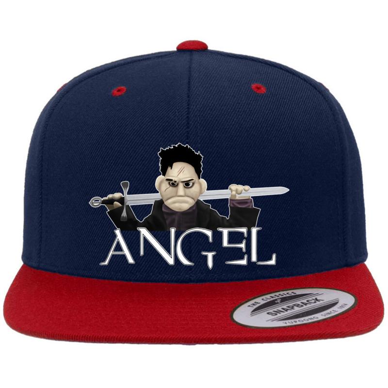 Angel - Smile Time Puppet Premium Flat Bill Snapback Cap  Navy