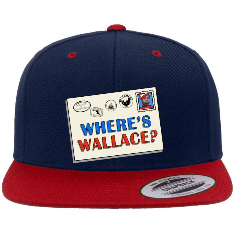 Where's Wallace? The Wire  Premium Flat Bill Snapback Cap  Navy