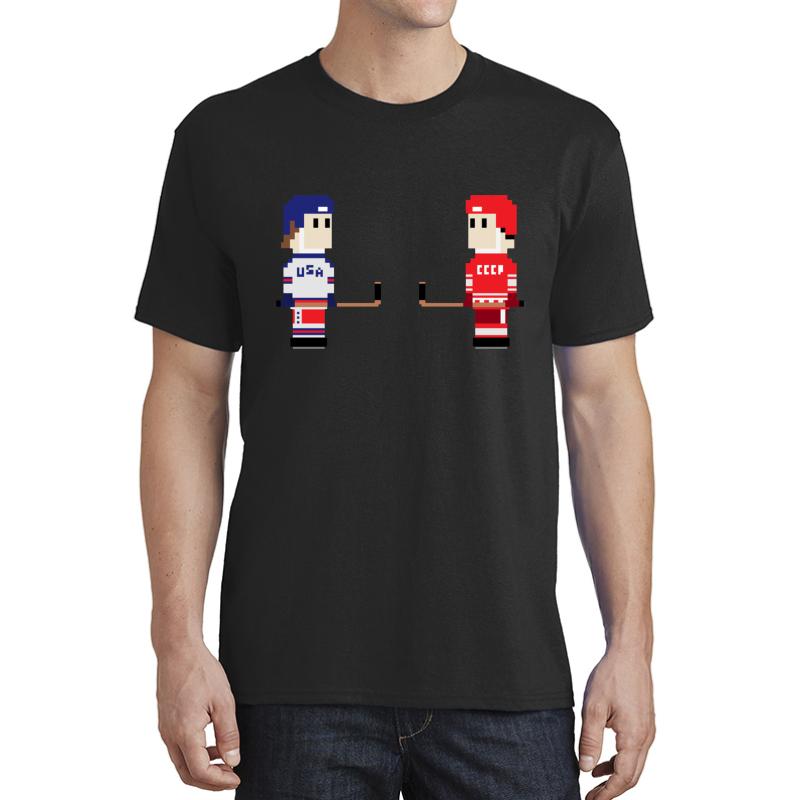 8-Bit Miracle On Ice Unisex T-Shirt Men Black