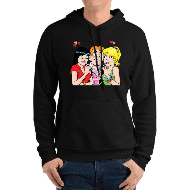 Archie Unisex Hooded Sweatshirt Men Black