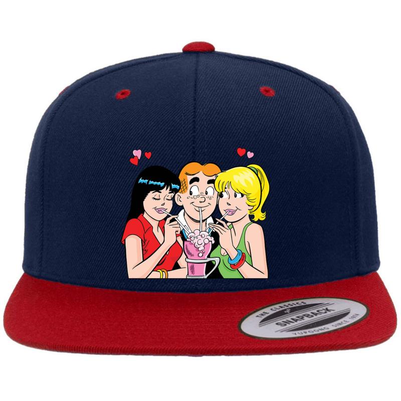 Archie Premium Flat Bill Snapback Cap  Navy