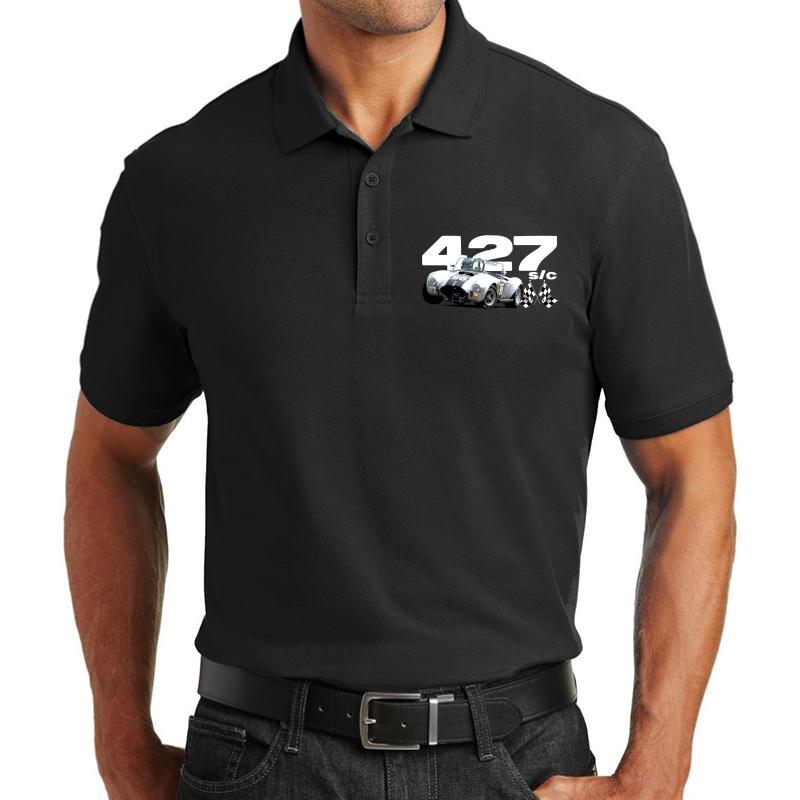 1965 Shelby Ac Cobra 427 S C Unisex Polo Jersey Sport Shirt Men Black