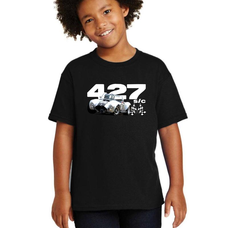 1965 Shelby Ac Cobra 427 S C Youth T-Shirt Boy Black