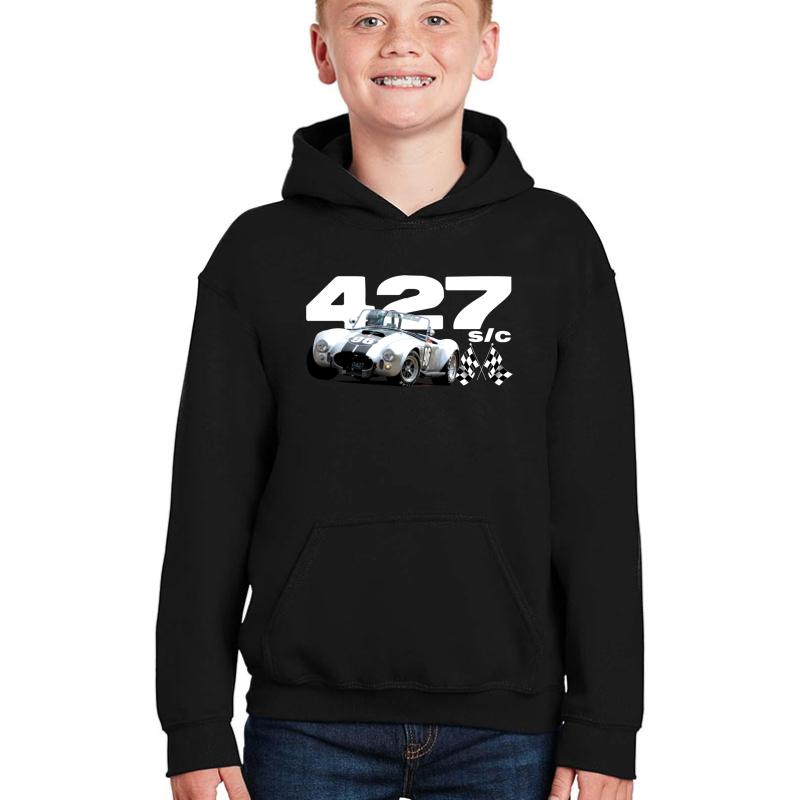 1965 Shelby Ac Cobra 427 S C Youth Hooded Sweatshirt Boy Black