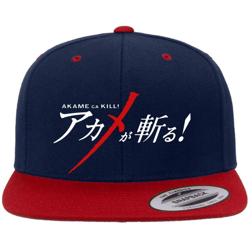 Akame Ga Kill Premium Flat Bill Snapback Cap  Navy