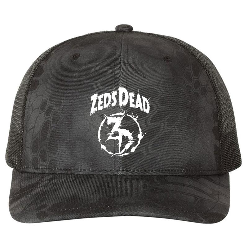 Zeds Dead Richardson Premium Trucker Snapback Cap  Kryptek Typhon Black