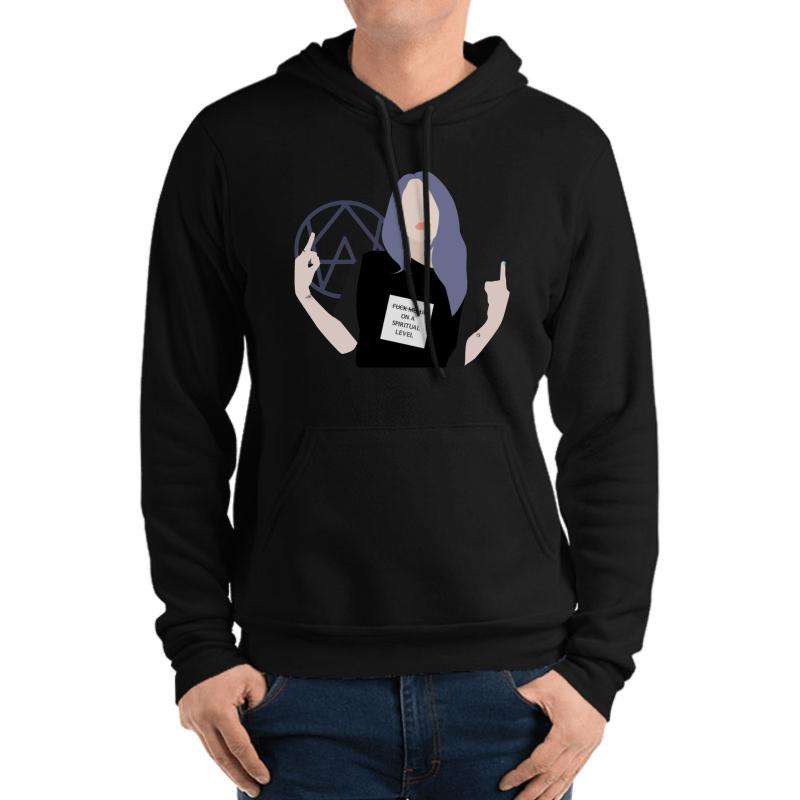 Wonderland Alison Unisex Hooded Sweatshirt Men Black