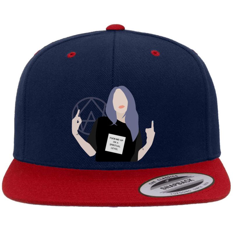 Wonderland Alison Premium Flat Bill Snapback Cap  Navy