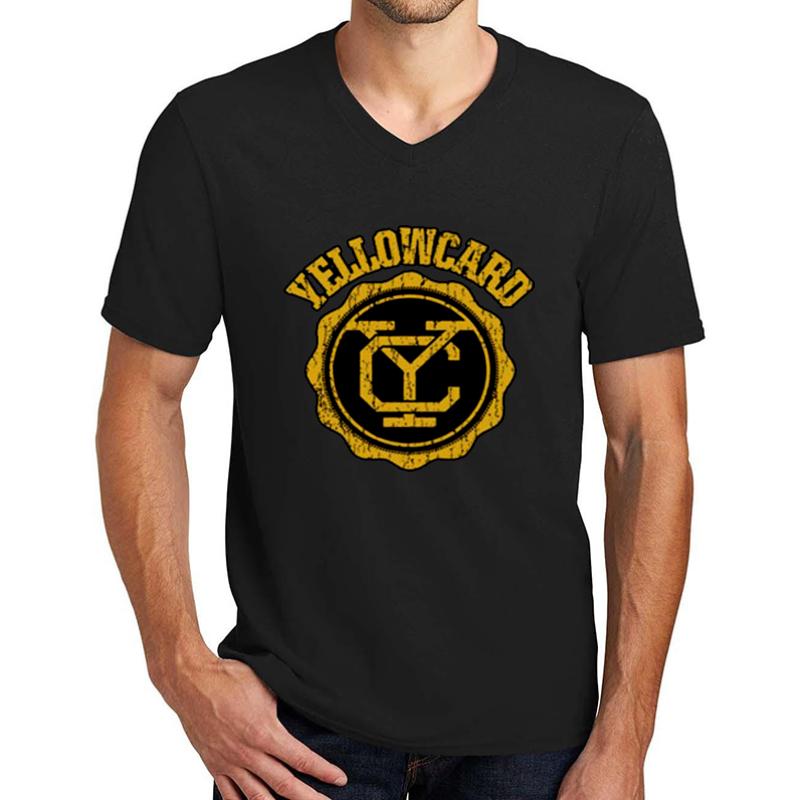 Yellowcard Unisex V-Neck T-Shirt Men Black