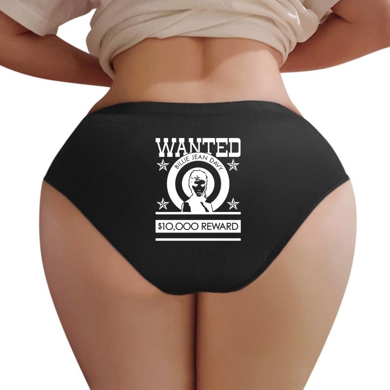 Wanted -Billie Jean Davy White  Women Underwear Panties Women Black