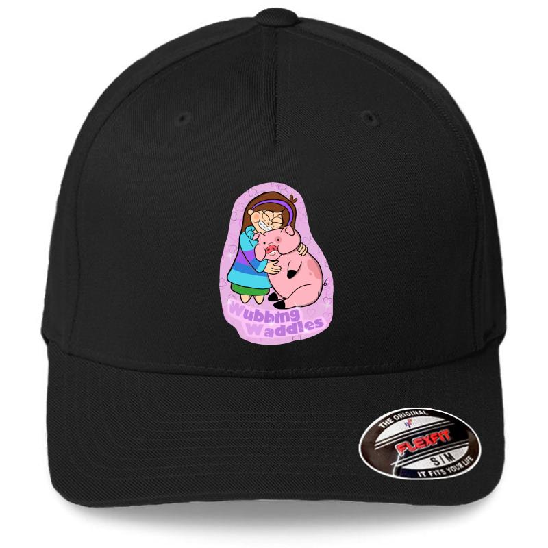 Wubbing Waddles Gravity Falls Flexfit Baseball Cap  Black