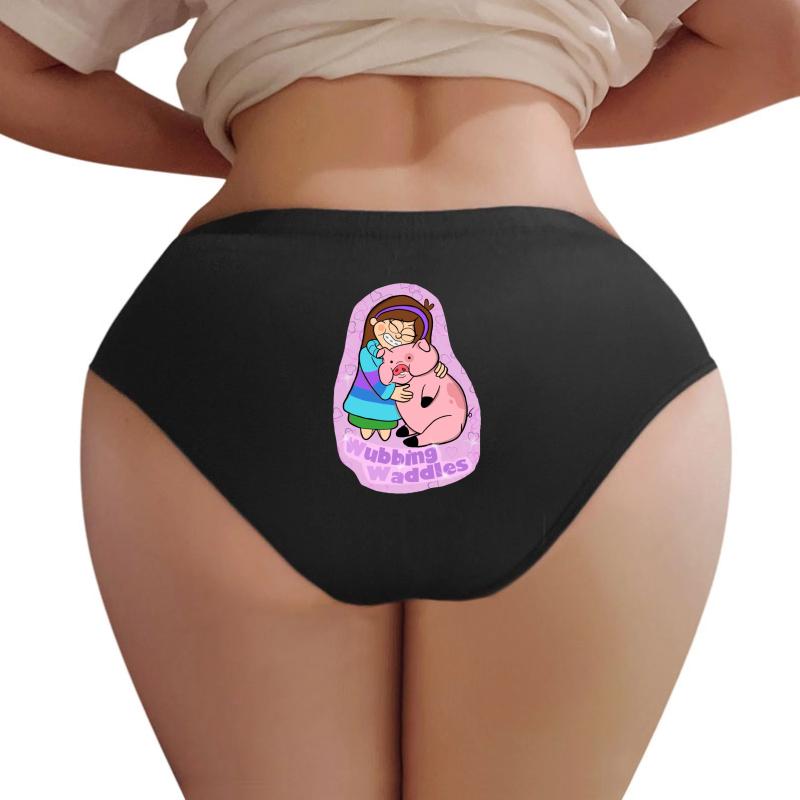 Wubbing Waddles Gravity Falls Women Underwear Panties Women Black