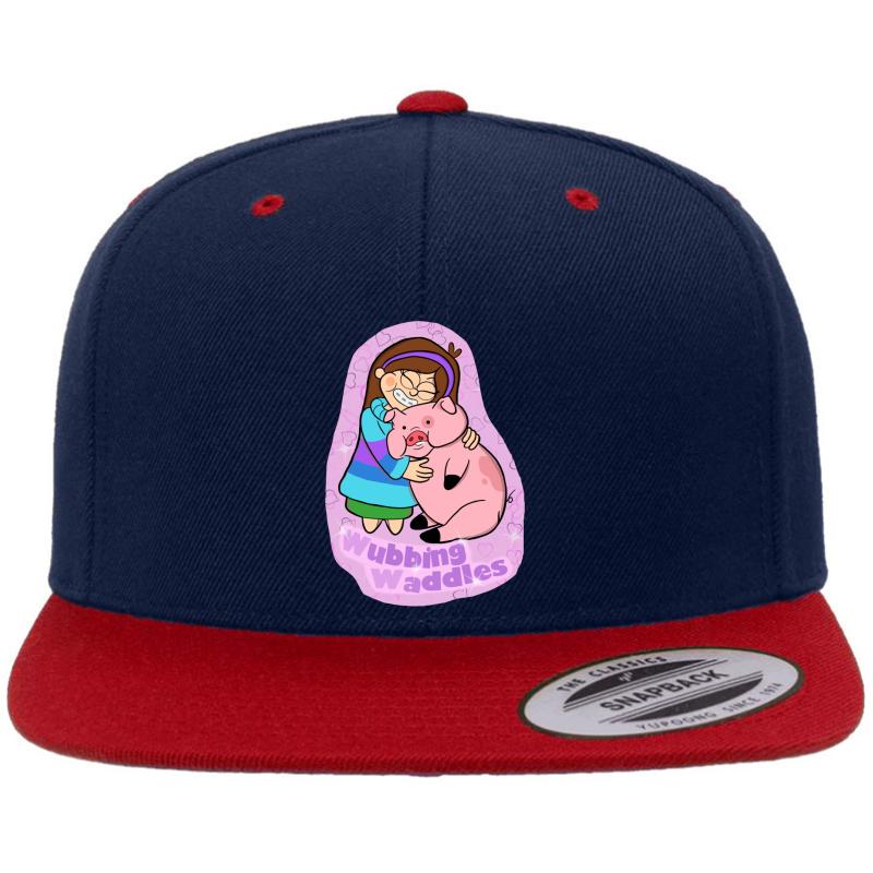 Wubbing Waddles Gravity Falls Premium Flat Bill Snapback Cap  Navy