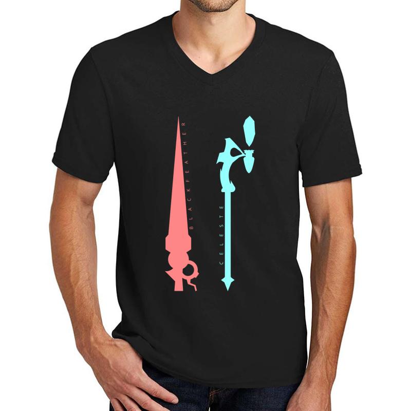 Vainglory: Celeste And Blackfeather Weaponry. Unisex V-Neck T-Shirt Men Black