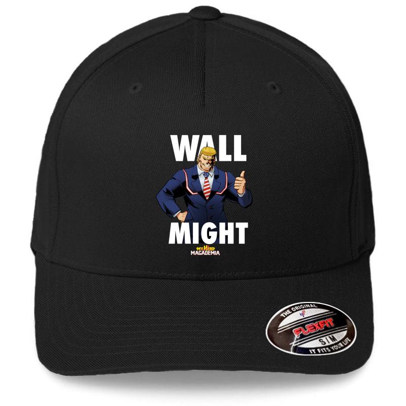 Wall Might - My Hero Magademia Flexfit Baseball Cap  Black