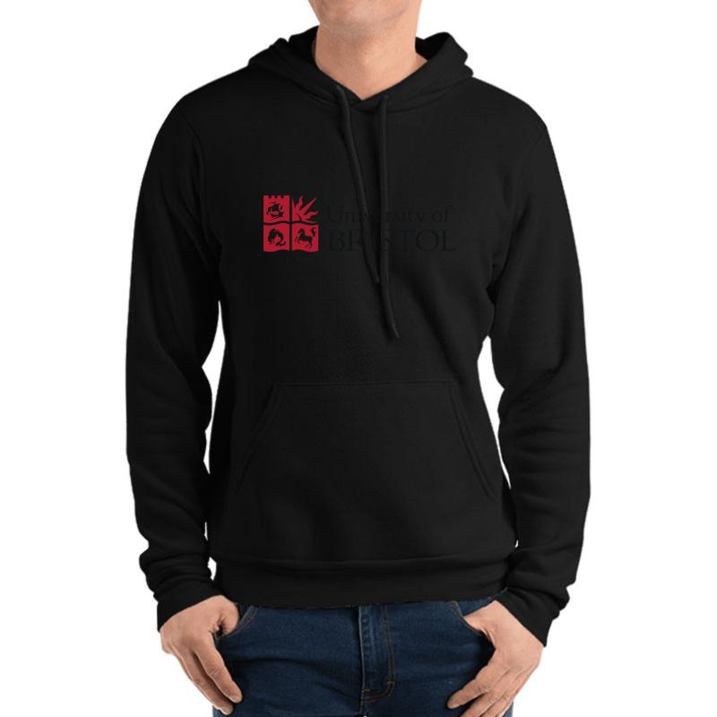 University Of Bristol Logo Unisex Hooded Sweatshirt Men Black