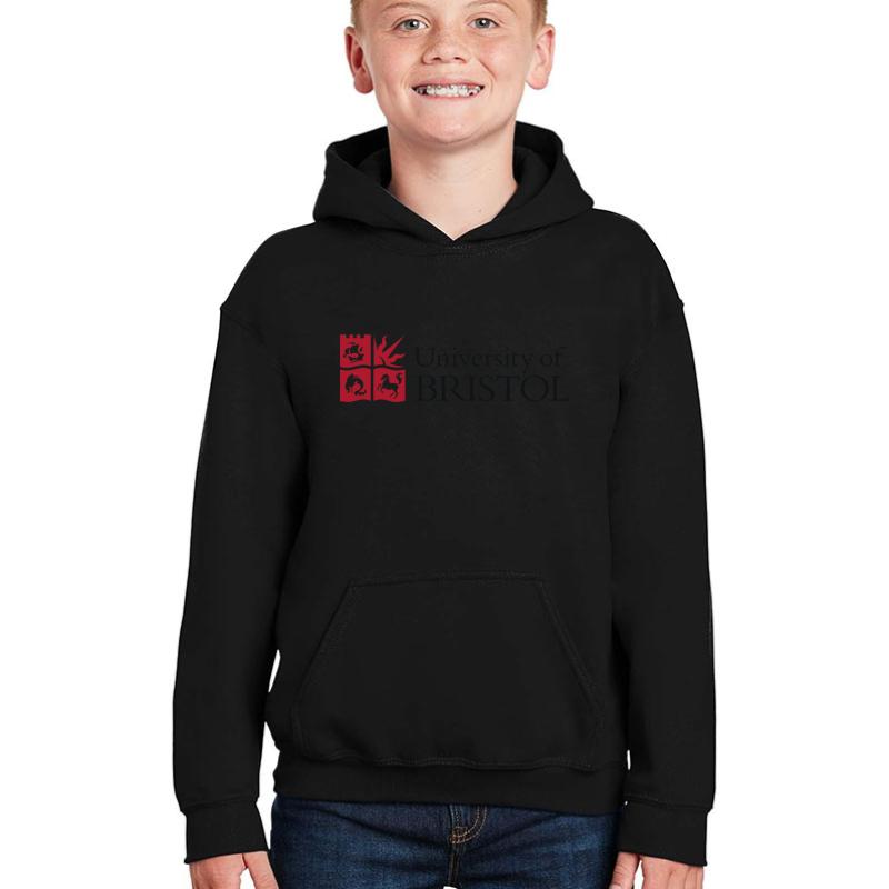 University Of Bristol Logo Youth Hooded Sweatshirt Boy Black