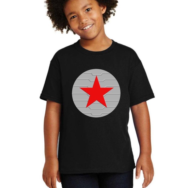 Winter Soldier - Shield Youth T-Shirt Boy Black