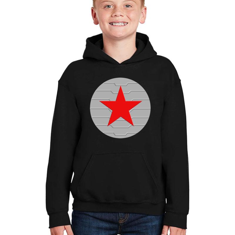 Winter Soldier - Shield Youth Hooded Sweatshirt Boy Black