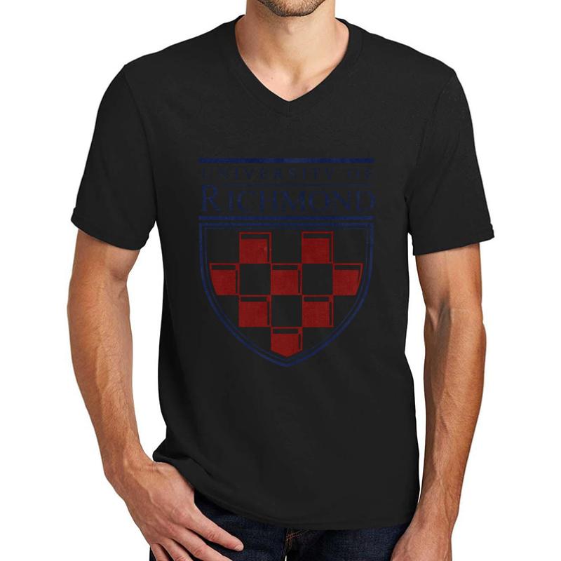 University Of Richmond Unisex V-Neck T-Shirt Men Black