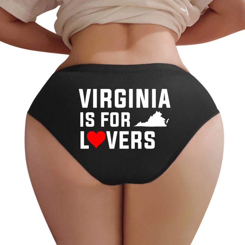 Virginia Is For The Lovers Shirt Women Underwear Panties Women Black